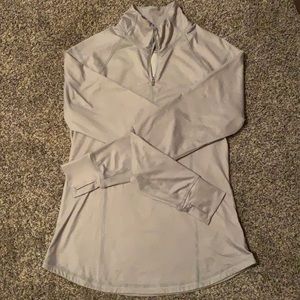 Grey and white stripe athletic shirt size S